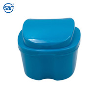 Boîte de rangement pour prothèses dentaires en plastique SJ, boîte de nettoyage pour appareils orthodontiques, boîte de rangement pour protège-dents avec filtre, multicolore