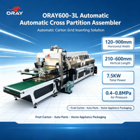 Machine d'assemblage de cloisons en carton ondulé à double poste de travail automatique 600 3L à découpure croisée haute efficacité
