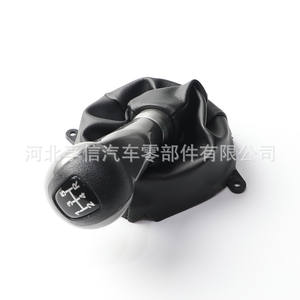 Pommeau de levier de vitesse en cuir avec cache anti-poussière pour Honda Civic 5 6 vitesses, conception ergonomique intégrée - Product Image 4