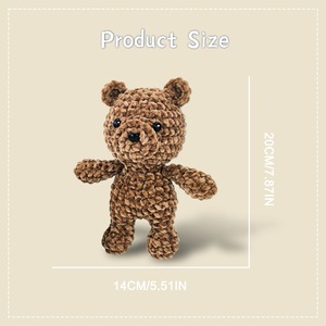 Kit de Ganchillo de Osito de Peluche <span class=keywords><strong>para</strong></span> <span class=keywords><strong>Principiantes</strong></span>, Lindo Juego de Ganchillo de <span class=keywords><strong>Amigurumi</strong></span> de Animales, Regalo Educativo Creativo <span class=keywords><strong>para</strong></span> Aprender Habilidades de Manualidades - Product Image 2