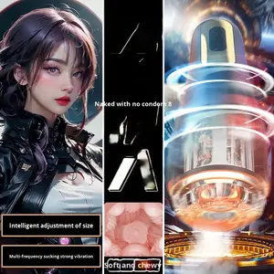 Улучшенный мужской мастурбатор: автоматический вибратор-чашка с функцией толчков, бесшумный режим, интенсивное удовольствие, материал TPE, производство Китай - Product Image 2