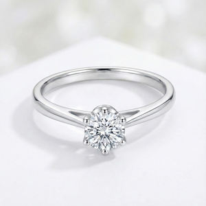 IGI認定 10K/14K/18K ソリッドゴールド 6プロング ラボダイヤモンドリング 2025 高級 クラシック ウェディング パーティー バンド - Product Image 2