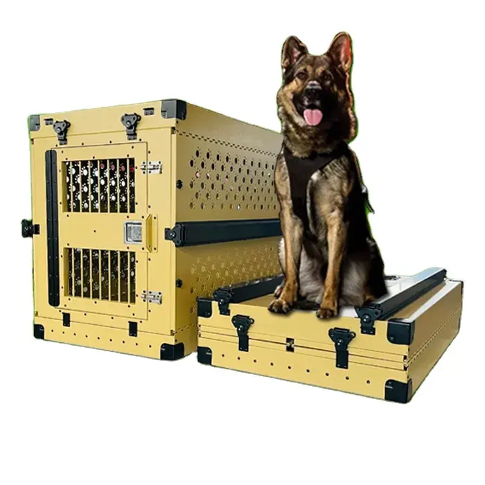 Fabricants en gros grande cage pour chien pliable en aluminium cage pour chien peut transporter le chenil OEM