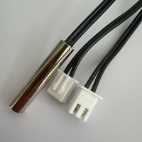 Sensor Suhu Resin Epoksi Tabung Tembaga Berlapis Nikel 10K NTC Thermistor Output Analog Akurasi 1C untuk AC