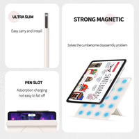 Étui folio double face Y Fold pour iPad 10e et 11e génération A16 10,9 pouces, en cuir PU magnétique ultra fin avec emplacement pour stylet