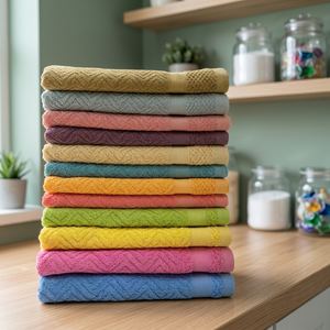 Absorbent Cotton Utility <b>Towel</b> for Household Use Solid Color Cotton <b>Towel</b> for Bathroom and Spa - Product Image 3