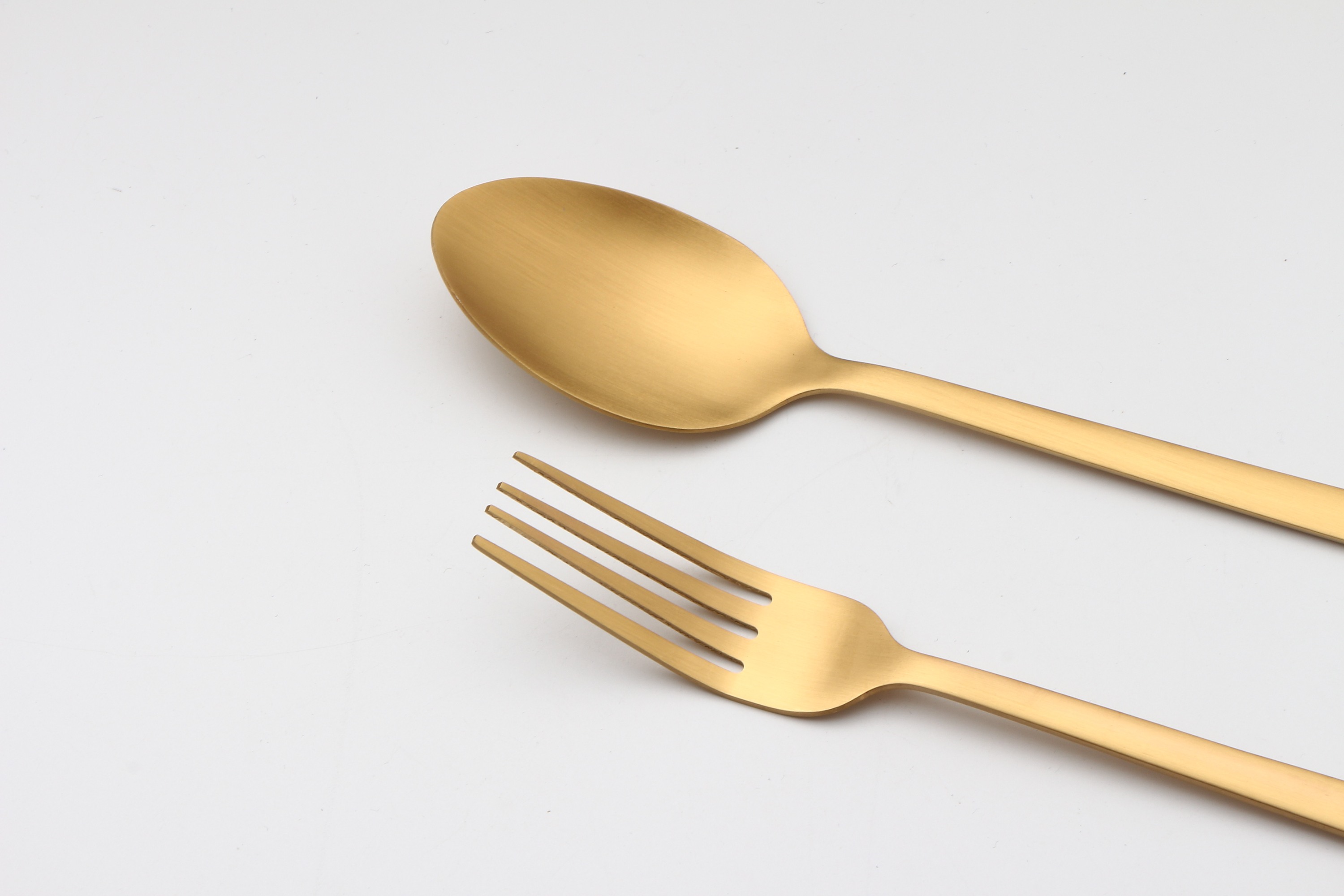 Restaurant Gold Plated Wedding Bulk Stainless Steel Modern Custom Logo Matte Black Flatware Dinnerware Sets Spoon Fork Superior · image 5