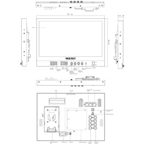 ATEM156S SEETEC มอนิเตอร์15.6นิ้ว3G-SDI HDMI Full HD 1920x1080มัลติกล้องออกอากาศพร้อมช่องสี่เหลี่ยม - Product Image 6