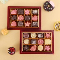 Mini Pâtisserie au Chocolat Modèle de Dessert Format de Poche Miniature Alimentaire Jouet Cadeau Accessoires d'Ornement pour Scène de Maison de Poupée