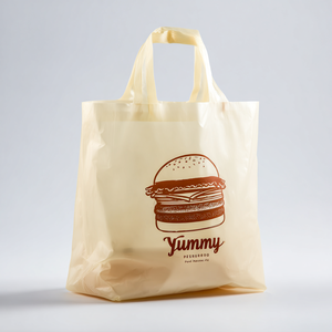 Bolsa de compras de plástico brillante para tienda deportiva con logotipo reutilizable transparente del fabricante - Product Image 1