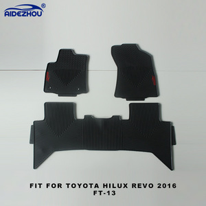 Alfombrillas impermeables para coche Toyota Hilux Revo, juego completo de fácil limpieza, TPE, 3D, para todos los climas, 2016, 2017, 2018, 2019, 2020, 2021, <span class=keywords><strong>2022</strong></span> - Product Image 2