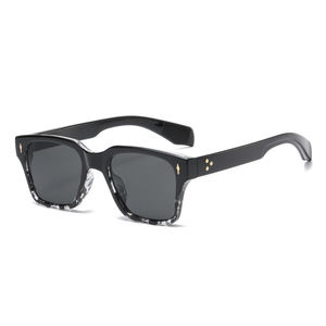 2023 rectangulaire Rivet rétro lunettes <span class=keywords><strong>de</strong></span> soleil hommes et femmes mode carré Vintage lunettes <span class=keywords><strong>de</strong></span> soleil nuances - Product Image 5