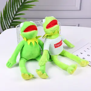 Funny Cute Green Promotional Gifts Stuffed Soft Toys Animal OEM Custom Hand Puppet doll Frog Plush toys