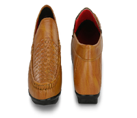 OMEE GOLD Mocassins à enfiler pour hommes, couleur bronzée, tendance, décontractés, en matière synthétique, antidérapants, confortables, légers, pour le bureau et le travail