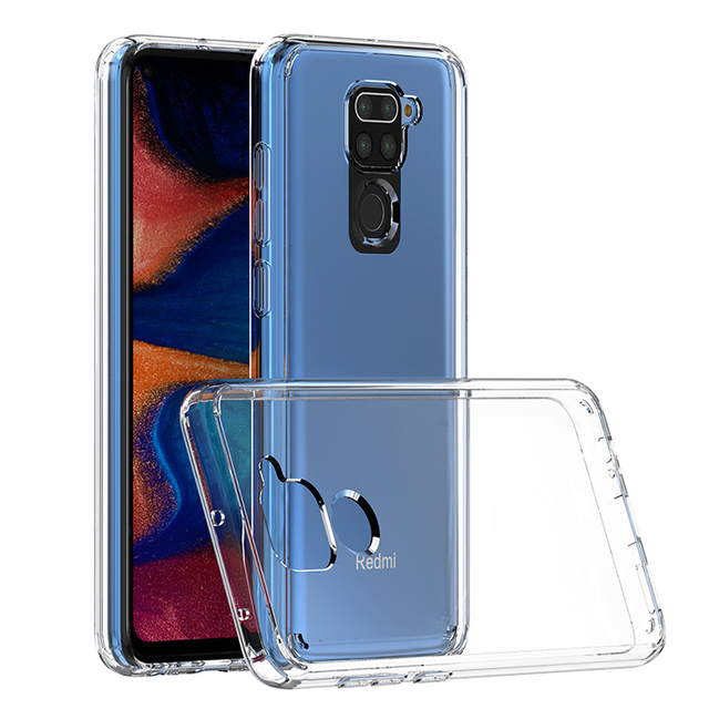 For xiaomi Redmi Note 9 Back Cover Transparent Acrylic Tpu Slim Phone case