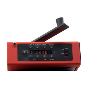 Năng lượng mặt trời Crank Dynamo đài phát thanh USB/TF thẻ MP3 Máy nghe nhạc 2000mAh ngân hàng điện cầm tay đèn pin hiển thị kỹ thuật số FM/AM ban nhạc nhà âm nhạc - Product Image 4