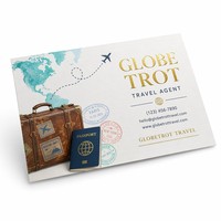 Cartes de visite personnalisées en couleur, illustrées sur le thème de votre entreprise, avec logo personnalisé, dorure à chaud, sur papier couché