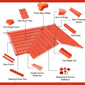 ASA Synthetic Resin Square Einteiliges Villa-Dach Moderne, korrosions verdickte, feuerfeste Fliesen mit 5 Jahren Garantie - Product Image 4