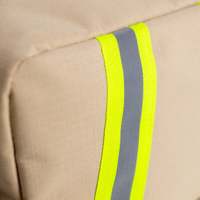 Sac à outils personnalisé, imperméable, résistant, beige, pour pompiers, sécurité, durable, bandes réfléchissantes