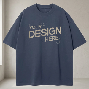 เสื้อยืดไหล่ตกสีทันสมัยของผู้ชายเสื้อยืดธรรมดาน้ำหนักมากพิมพ์ลาย3D ขนาดจากผู้ผลิตโดยตรง - Product Image 3