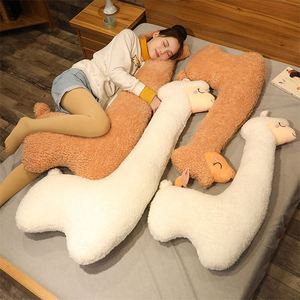 Oreiller géant en peluche alpaga unisexe 130 cm, animal en peluche en coton moelleux avec un corps long, cadeau d'anniversaire doux pour les garçons et les filles - Product Image 5