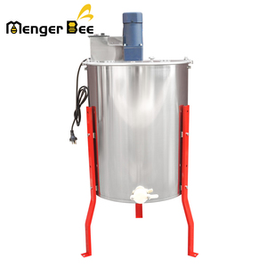 Extracteur de miel automatique Menger Bee à moteur électrique en acier inoxydable 4 cadres, conception auto-inversante, 140W 220V/110V, pour le marché américain - Product Image 1