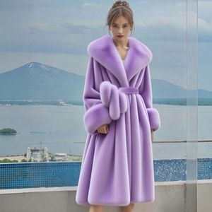 <span class=keywords><strong>Manteau</strong></span> d'hiver pour femmes, nouvelle mode, imprimé léopard, col épais à manches longues, <span class=keywords><strong>imitation</strong></span> fourrure de renard, grande taille, décontracté - Product Image 6