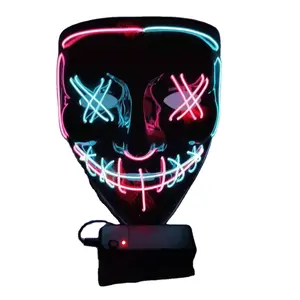 Popular Design Color Customized LED EL Wire Purge Mask Halloween Decoration Luminous mask