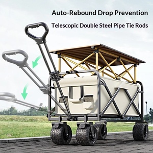 Carrello Pieghevole da Campeggio Navyice, Capacità 200kg, Sistema Pro a 12 Cuscinetti, Maniglia con Rimbalzo Automatico, con Piano d'Appoggio, 40HQ FCL, Vendita all'Ingrosso - Product Image 5