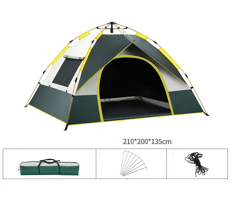 2/3/4/5 व्यक्ति डेरा डाले हुए गुंबद तम्बू के लिए निविड़ अंधकार विशाल हल्के पोर्टेबल केबिन तम्बू बाहर डेरा डाले हुए/लंबी पैदल यात्रा