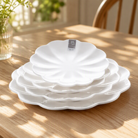 Services de vaisselle en mélamine 100% plastique pour mariage, assiettes de présentation en plastique pour mariage