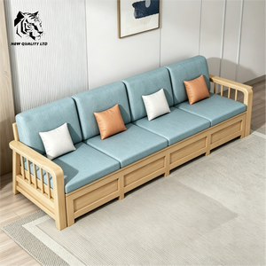 Fournisseur direct d'usine, prix les plus bas, OEM ODM, stock important prêt à être expédié, canapé moderne, nouveau mobilier de salon tendance, canapé en bois avec rangement. - Product Image 3