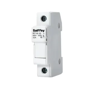 Saiffey 1 Piece New Type AC 500/690V RT18-32 1P Fuse Holder No LED Light 10*38mm for Low Voltage Protection System CE