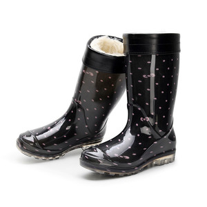 Women's & Men's Black PVC Waterproof Anti-Slip <b>Knee</b>-<b>High</b> Rain Boots-Unisex Work Boots for All Seasons - Product Image 1