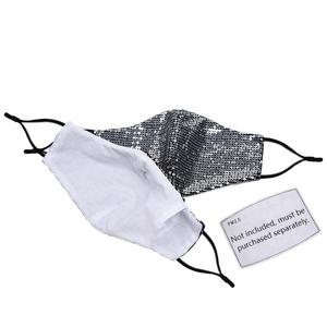 Macabre Lady Sequin Glitter Bling horror face cover party <span class=keywords><strong>Scary</strong></span> Face cover Boca horror cover monstruos - Product Image 6