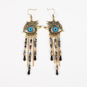 Pendientes de Plumas de Búho Estilo Bohemio, Chapados en Oro, de Aleación, Joyería de Fiesta para Mujer - Product Image 4