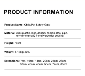 Barrière de sécurité pour tout-petits JLB en plastique avec double verrouillage, installation facile, clôture de protection pour enfants, noir/blanc, pliable pour <span class=keywords><strong>escalier</strong></span> - Product Image 3