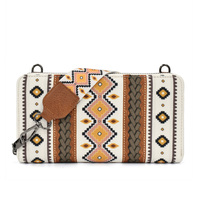 Western Aztec dompet genggam wanita, dengan tali dapat diatur dan tas selempang bisa digerakkan DOM1062678