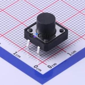TS-1003-BR09016 Tactile Switch Through hole-4P,12x12mm Switch Single Pole Single Throw Round Button 1.6N Through Hole - Product Image 1