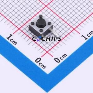 K2-1109DF-A3SW-04 Tactile Switch Through hole Component THT Switch Single Pole Single Throw Round Button 1.8N Right Angle Insert - Product Image 1