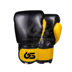 Guantes de boxeo profesionales de cuero genuino de alta calidad Guantes de cuero de vaca con logotipo personalizado Característica impermeable Mejor venta - Product Image 1