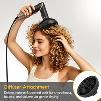 Styler capillaire 8 en 1, 110000 tr/min, BLDC, pliable, sèche-cheveux haute vitesse, brosse auto-bouclante avec 8 accessoires