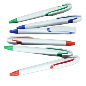 Caneta esferográfica branca de sublimação de plástico de marca promocional personalizada MIDA caneta esferográfica com logotipo colorido caneta de impressão UV
