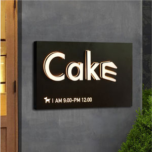 סגנון מודרני הוביל עיצוב דלת סימן חנות קיר שעות עבודה תצוגה - Product Image 1