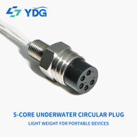 Connecteur Micro SubConn compatible MCBH5F+MCIL5M, mâle et femelle, étanche, plaqué or, en acier inoxydable, pour applications marines et sous-marines