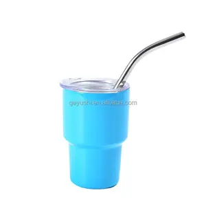 Hot Selling 2OZ Mini Car Cup High Quality 304 Stainless Steel Double-Layer Vacuum Coffee Cup Promotional Gift Straw Cup