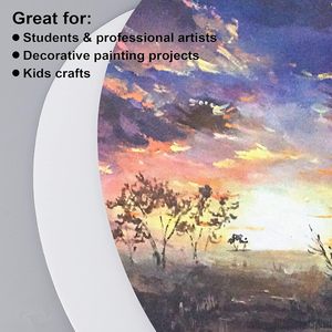 Pannelli di Tela Ovali per Pittura, 8 Pezzi, Tela Vergine 30x20cm per Artisti, Acrilico, Olio, Studenti e Principianti - Product Image 4