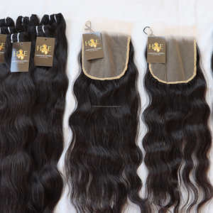 ผมมนุษย์ผมลอนแบบตรงผมลอนแบบอินเดียผมช่อผมมนุษย์ผมลอนแบบมีหนังกำพร้าโปร่งใสสำหรับผู้บริจาครายเดียว - Product Image 2