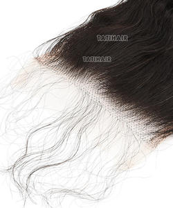 Pour HD dentelle fermetures Extensions 4x4 vague profonde non transformé cheveux brésiliens bruts Remy armure Machine Double trame cuticule cheveux - Product Image 3