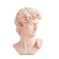 Sculpture de portrait en résine, artisanat, décoration d'intérieur, buste de David de Michel-Ange, figurine